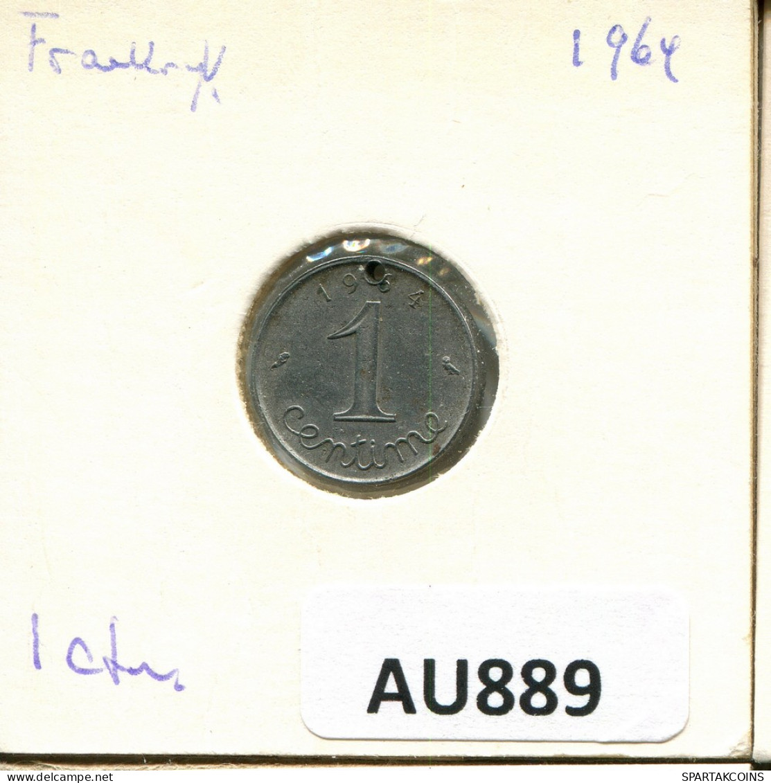 1 CENTIME 1964 FRANKREICH FRANCE Französisch Münze #AU889.D - 1 Centime