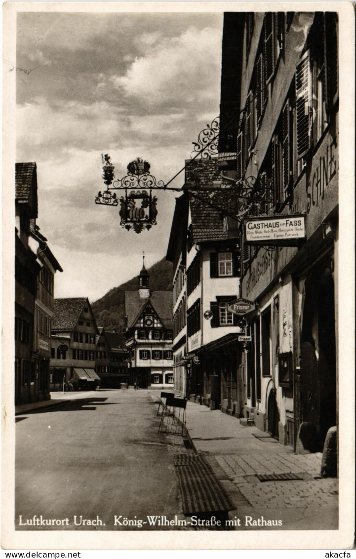 CPA AK Luftkurort URACH König-Wilhelm-Strasse Mit Rathaus GERMANY (862644) - Bad Urach