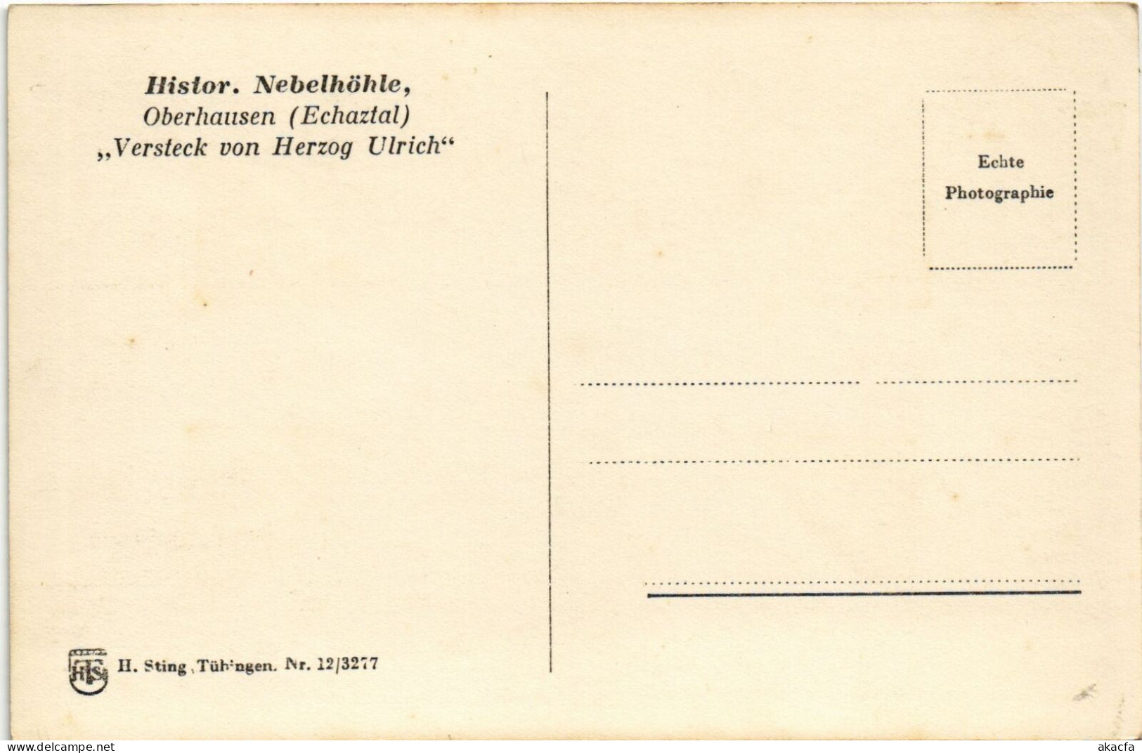 CPA AK OBERHAUSEN Echaztal Versteck Von Herzog Ulrich Histor. Nebelhöhle GERMANY (862521) - Altri & Non Classificati