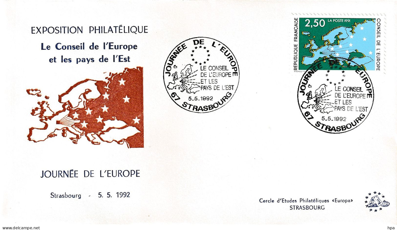 Yvert - Service - N° 106 - Oblitération Du 5.5.1992 - Le Conseil De L'Europe Et Les Pays De L'Est - Used