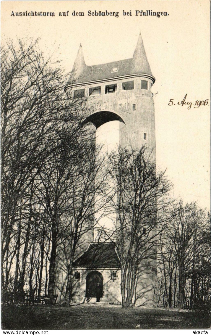 CPA AK B. PFULLINGEN Aussichtsturm Auf Dem Schönberg GERMANY (862451) - Other & Unclassified