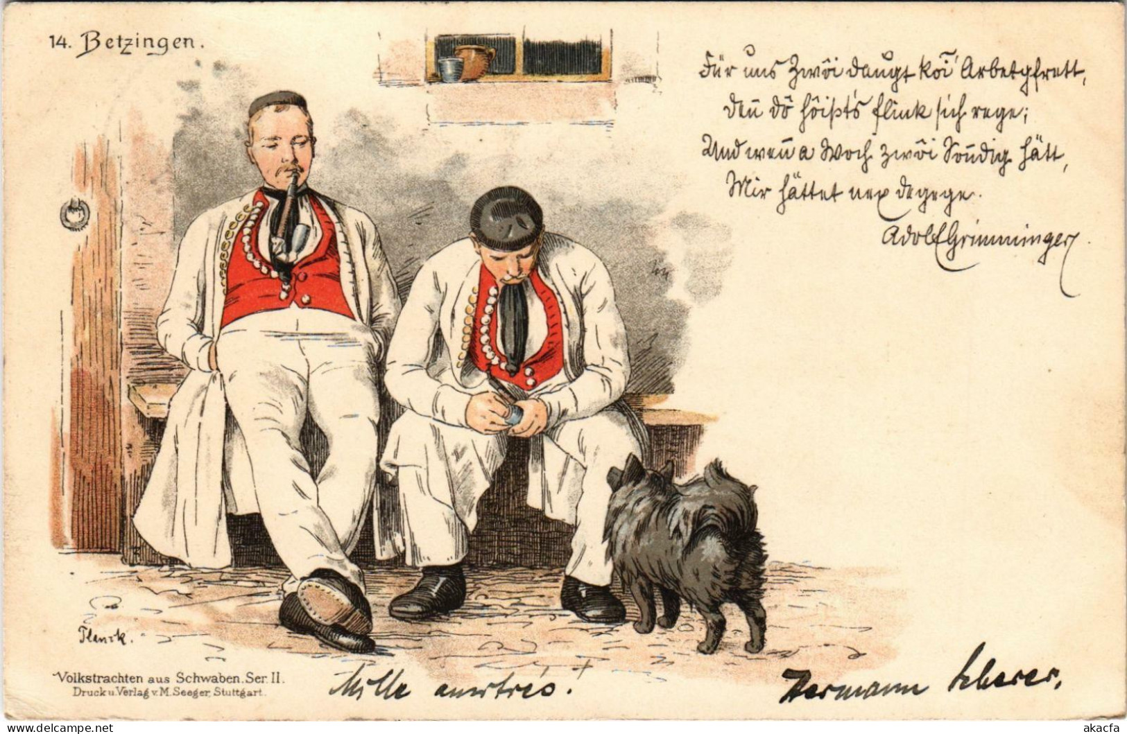 CPA AK BETZINGEN Volkstrachten LITHO GERMANY (862690) - Sonstige & Ohne Zuordnung