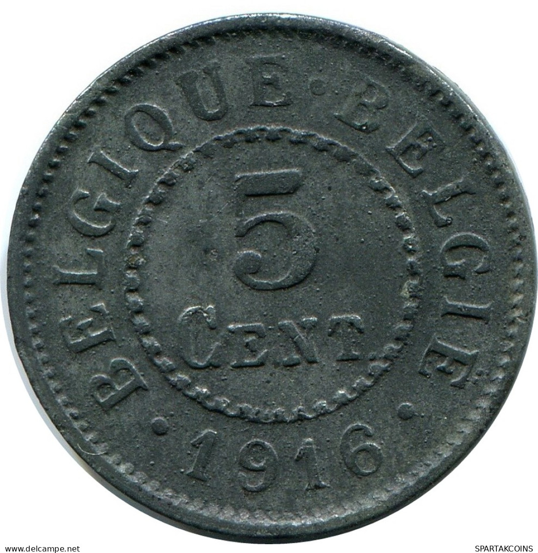 5 CENTIMES 1916 DUTCH Text BÉLGICA BELGIUM Moneda #BA416.E - 5 Centimes