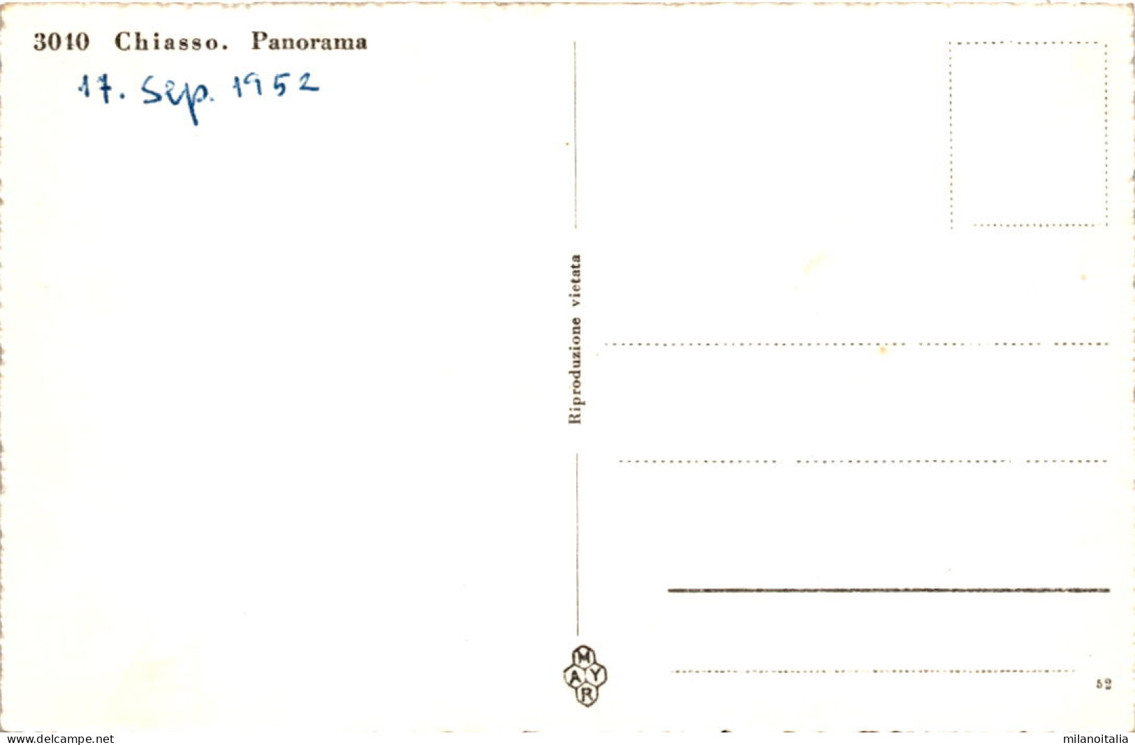 Chiasso - Panorama (3040) * 17. 9. 1952 - Chiasso
