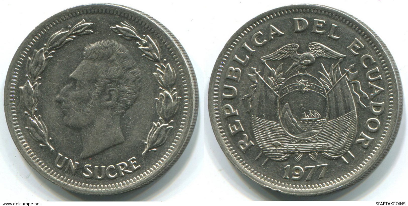 1 SUCRE 1977 ECUADOR Moneda #WW1179.E - Equateur