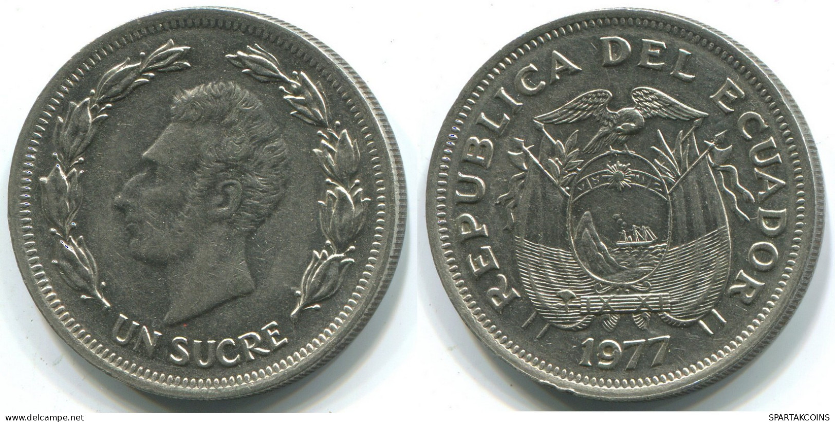 1 SUCRE 1977 ECUADOR Moneda #WW1179.E - Ecuador