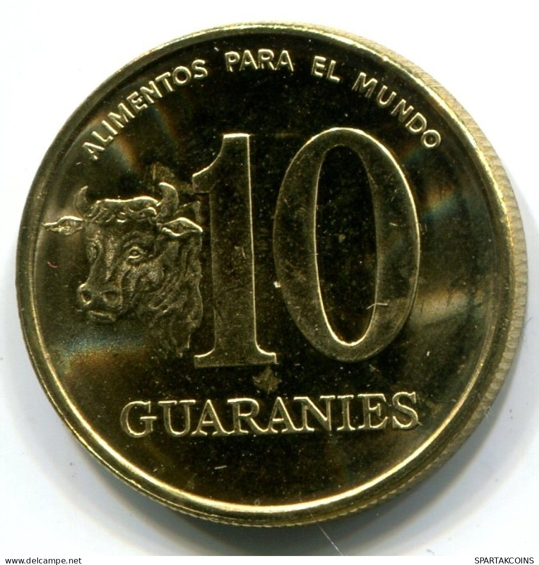 10 GUARANIES 1996 PARAGUAY UNC Münze #W11396.D - Paraguay