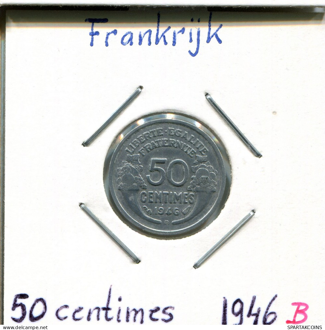 50 CENTIMES 1946 FRANCIA FRANCE Moneda Provisional Government #AM233.E - 50 Centimes