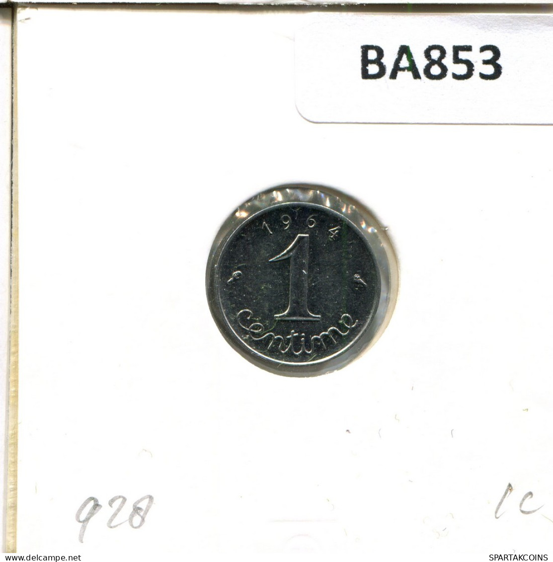 1 CENTIME 1964 FRANCIA FRANCE Moneda #BA853.E - 1 Centime