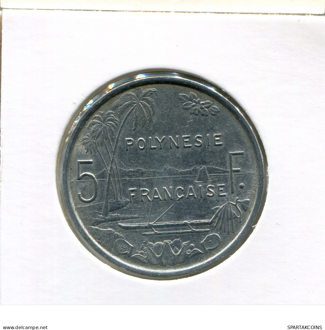 5 FRANCS 1977 FRENCH POLYNESIA Colonial Coin #AM505 - Polynésie Française