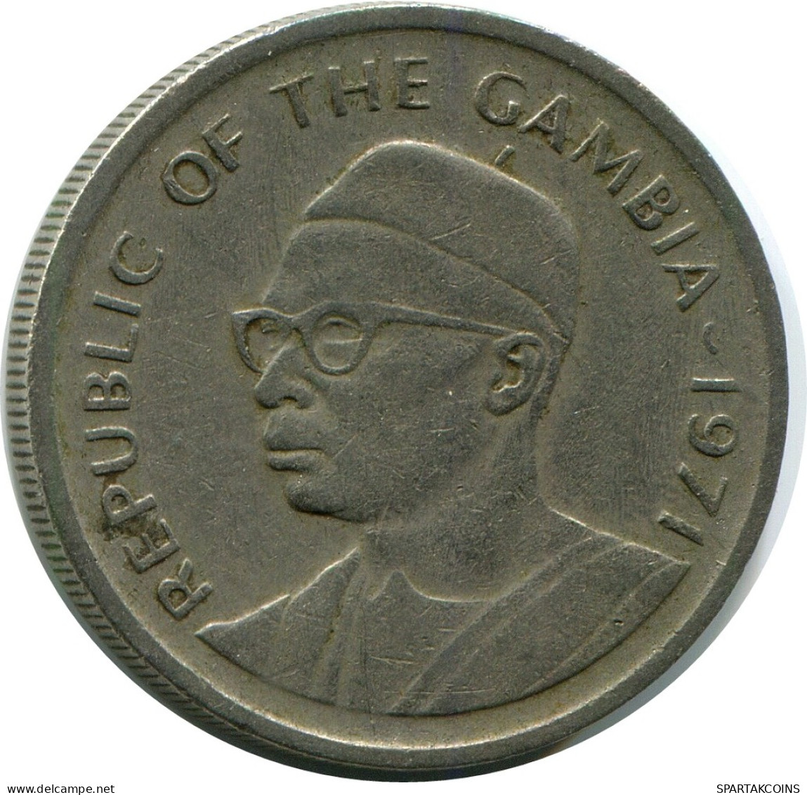 25 BUTUTS 1971 GAMBIA Moneda #AP890.E - Gambie