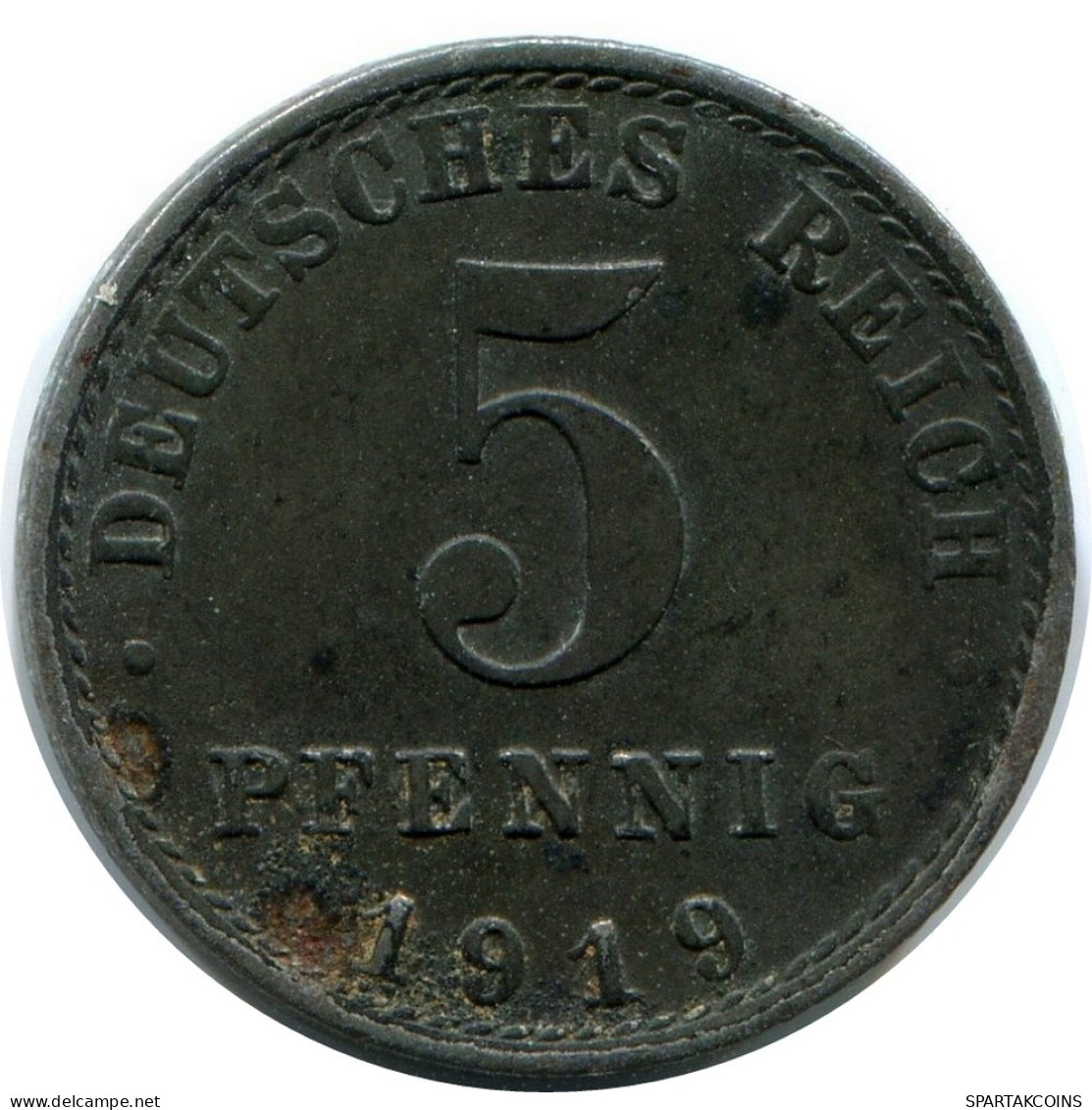 5 PFENNIG 1919 A DEUTSCHLAND Münze GERMANY #AW959.D - 5 Rentenpfennig & 5 Reichspfennig