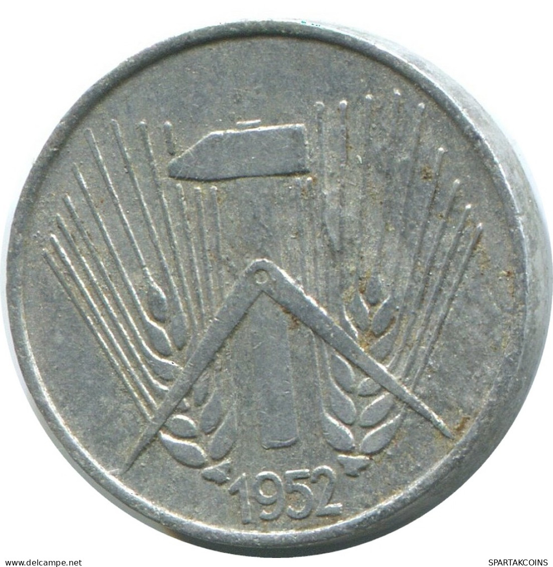 1 PFENNIG 1952 A DDR EAST DEUTSCHLAND Münze GERMANY #AD784.9.D - 1 Pfennig