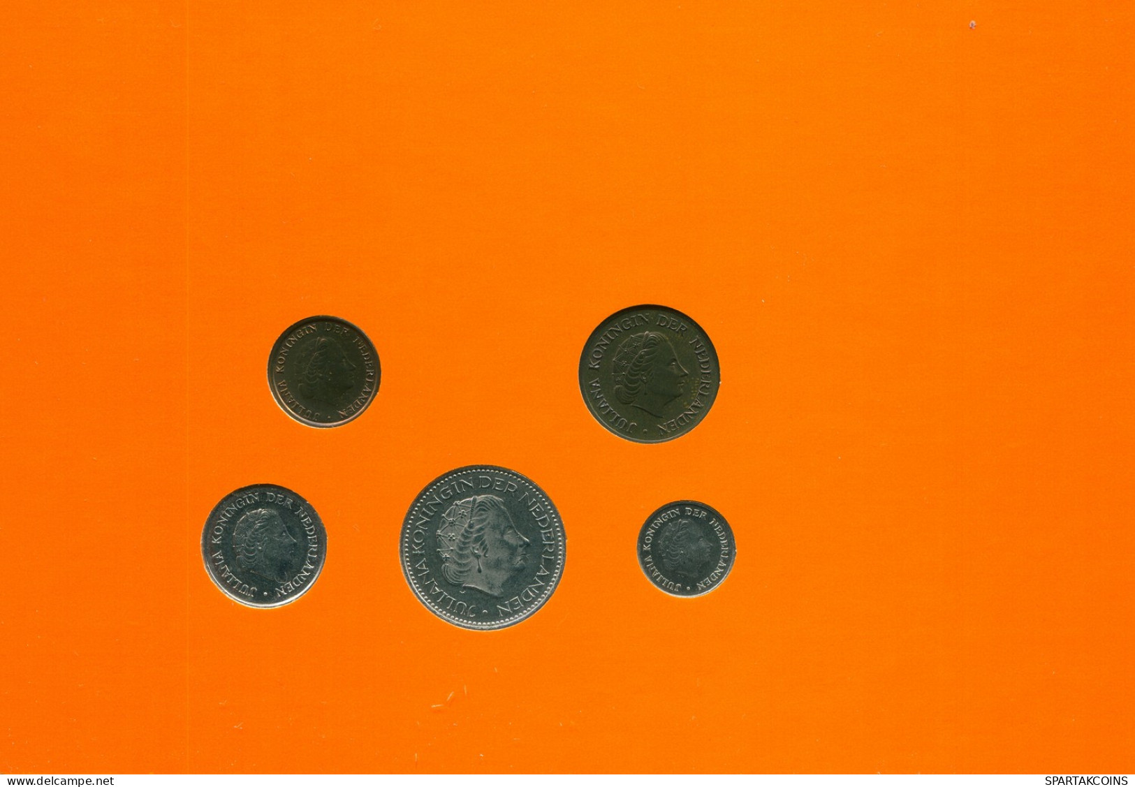 NETHERLANDS 1977 MINT SET 5 Coin #SET1015.7.U - Jahressets & Polierte Platten