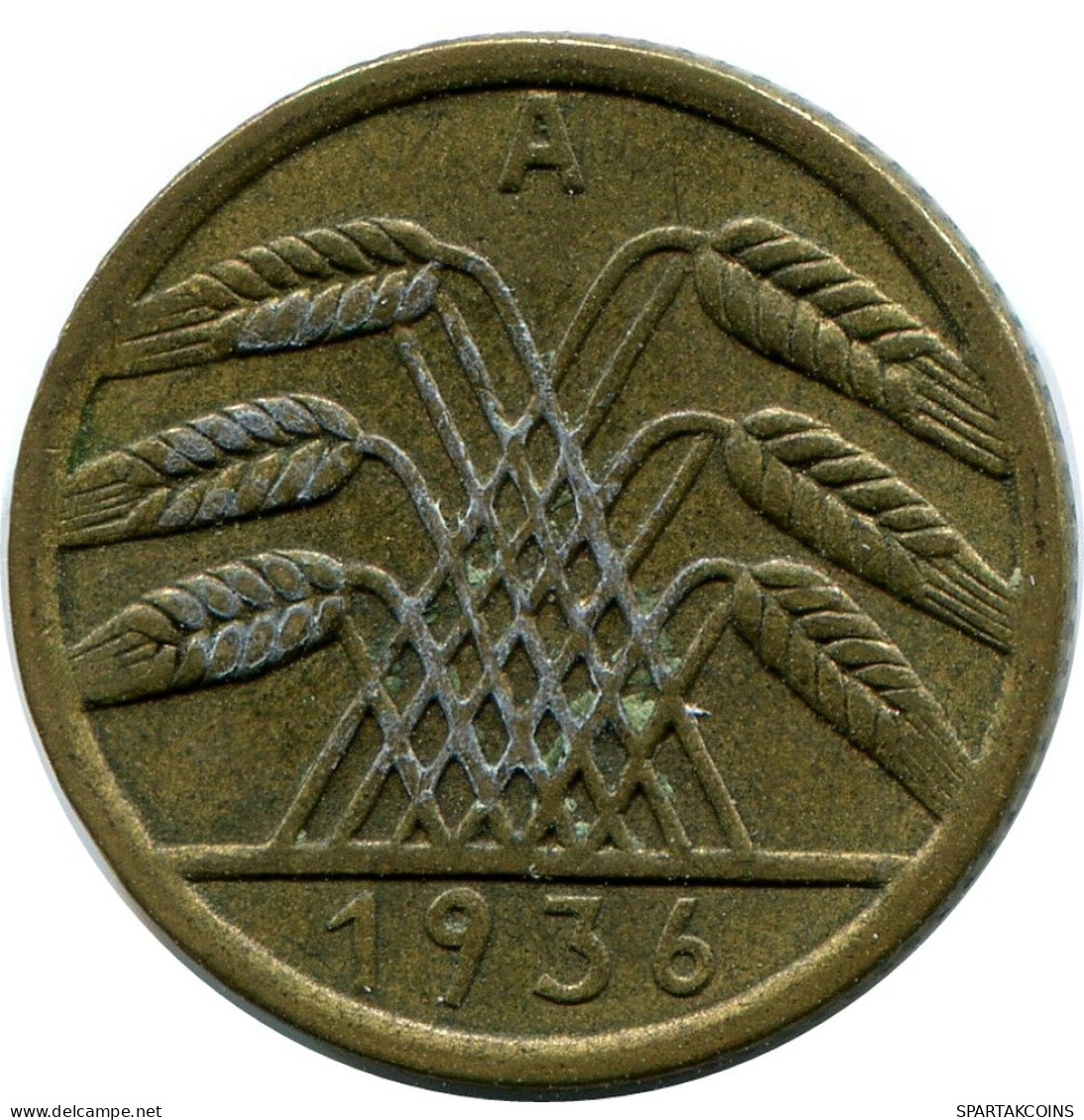 5 REICHSPFENNIG 1936 A GERMANY Coin #DB881.U - 5 Rentenpfennig & 5 Reichspfennig