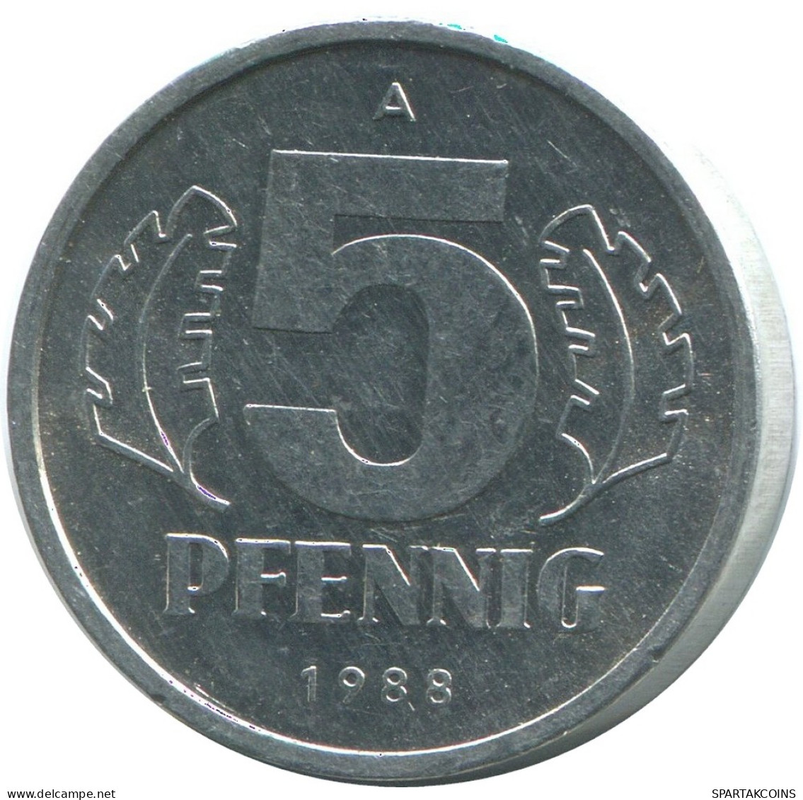 5 PFENNIG 1988 A DDR EAST GERMANY Coin #AE002.U - 5 Pfennig