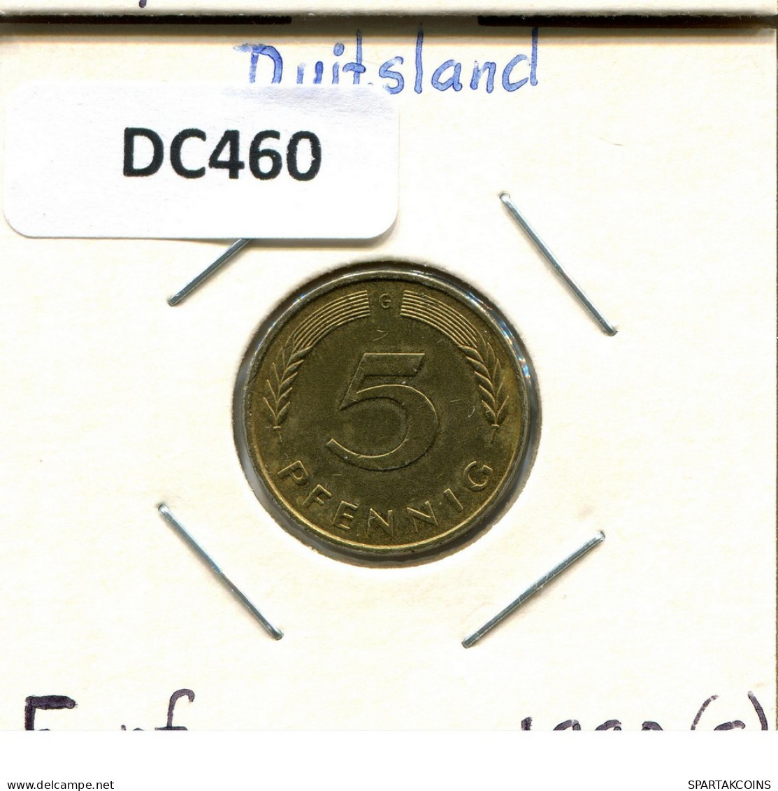 5 PFENNIG 1990 G WEST & UNIFIED GERMANY Coin #DC460.U - 5 Pfennig