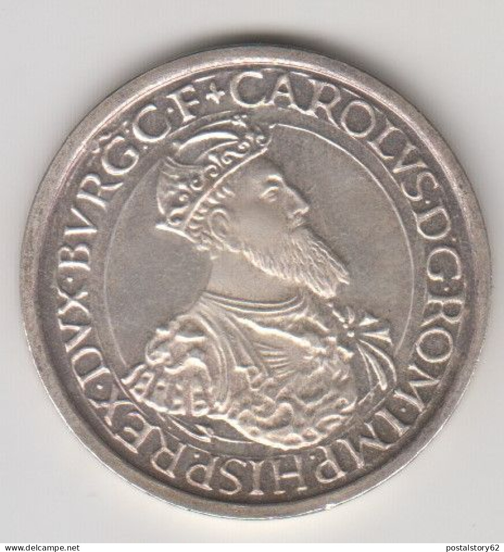 Belgio, Moneta Arg. 5 Ecu Carlo V° Karel 1987 - Otros & Sin Clasificación