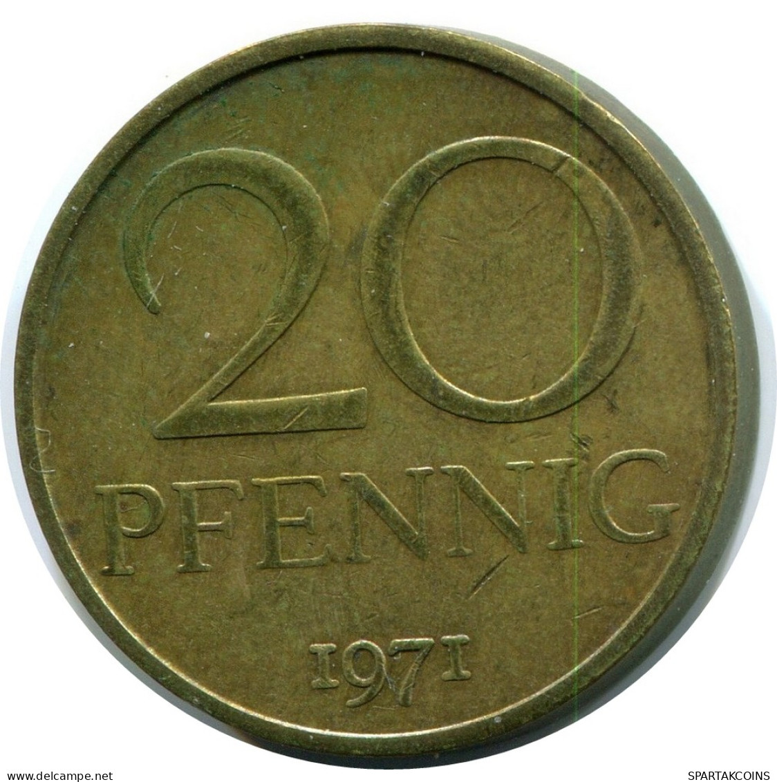 20 PFENNIG 1971 DDR EAST ALLEMAGNE Pièce GERMANY #DB103.F - 20 Pfennig