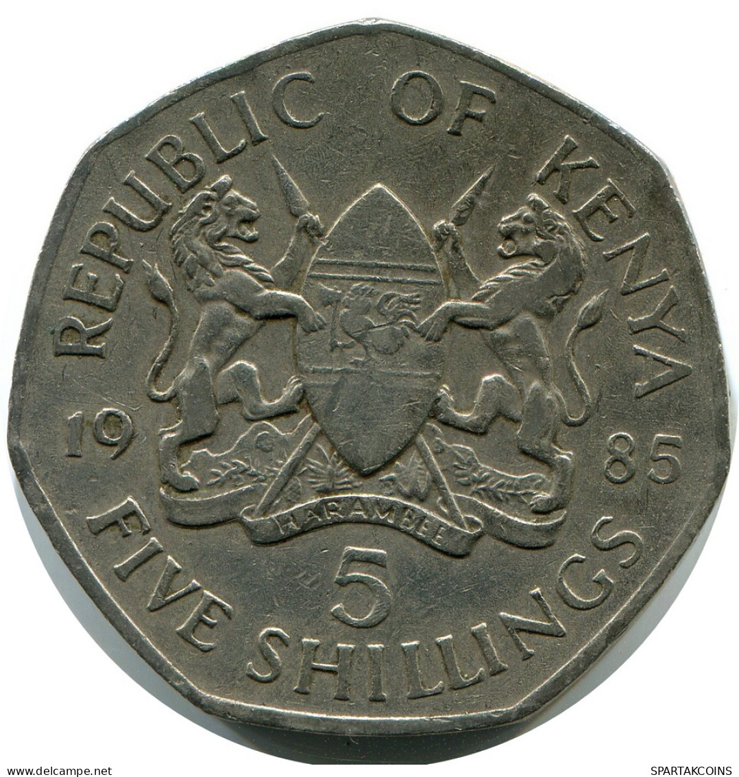 5 SHILLINGS 1985 KENYA Moneda #AZ204.E - Kenia