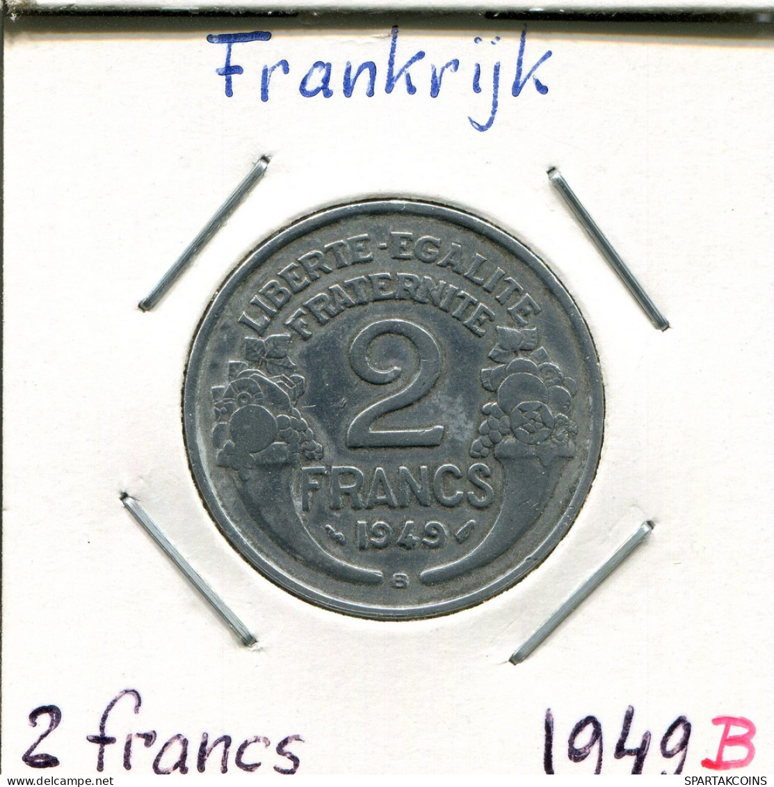 2 FRANCS 1949 B FRANKREICH FRANCE Französisch Münze #AM350.D - 2 Francs