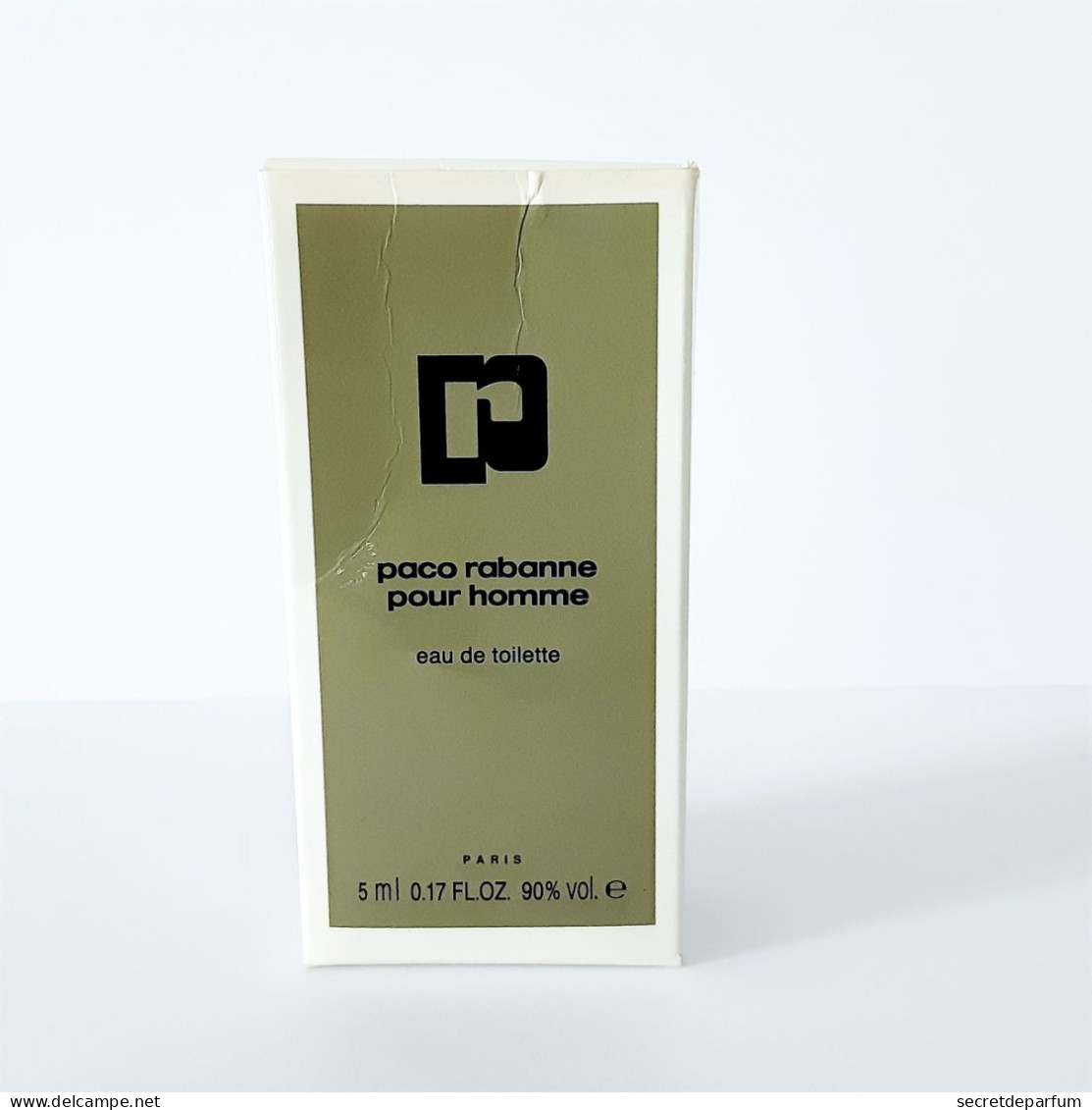 BOITE VIDE MINIATURE  De Parfum PACO RABANNE  POUR HOMME   De  PACO RABANNE  EDT   5 Ml - Miniatures Men's Fragrances (in Box)