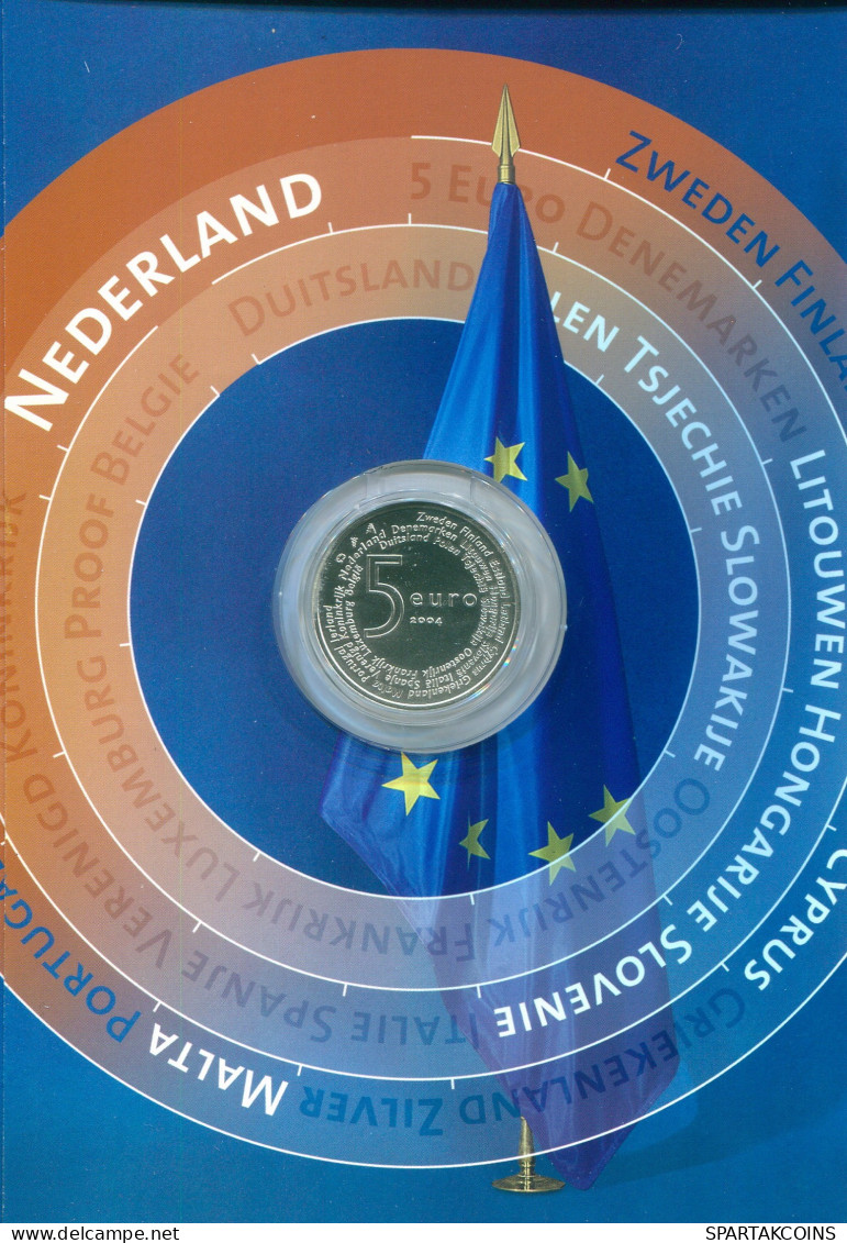 NEERLANDÉS NETHERLANDS 5 EURO 2004 PLATA PROOF #SET1088.22.E - Nieuwe Sets & Testkits