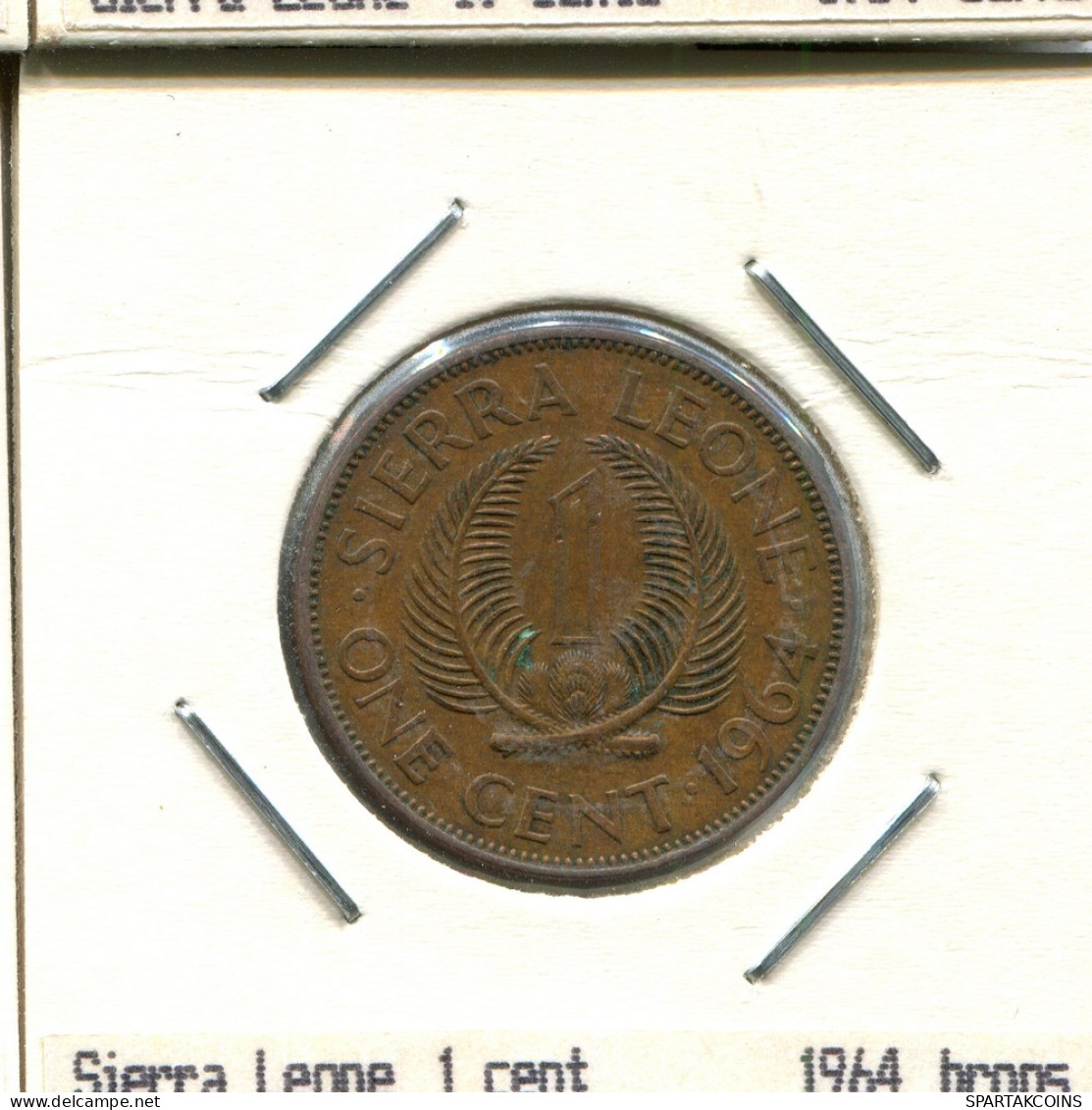 1 CENT 1964 SIERBA LEONA SIERRA LEONE Moneda #AS385.E - Sierra Leone