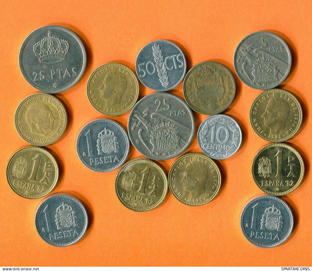 ESPAÑA Moneda SPAIN SPANISH Moneda Collection Mixed Lot #L10215.1.E -  Verzamelingen