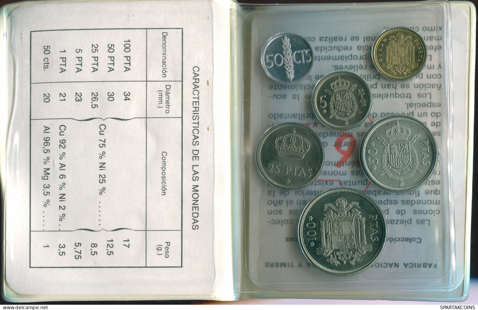 ESPAÑA SPAIN 1975*76 MINT SET 6 Moneda #SET1134.3.E - Ongebruikte Sets & Proefsets