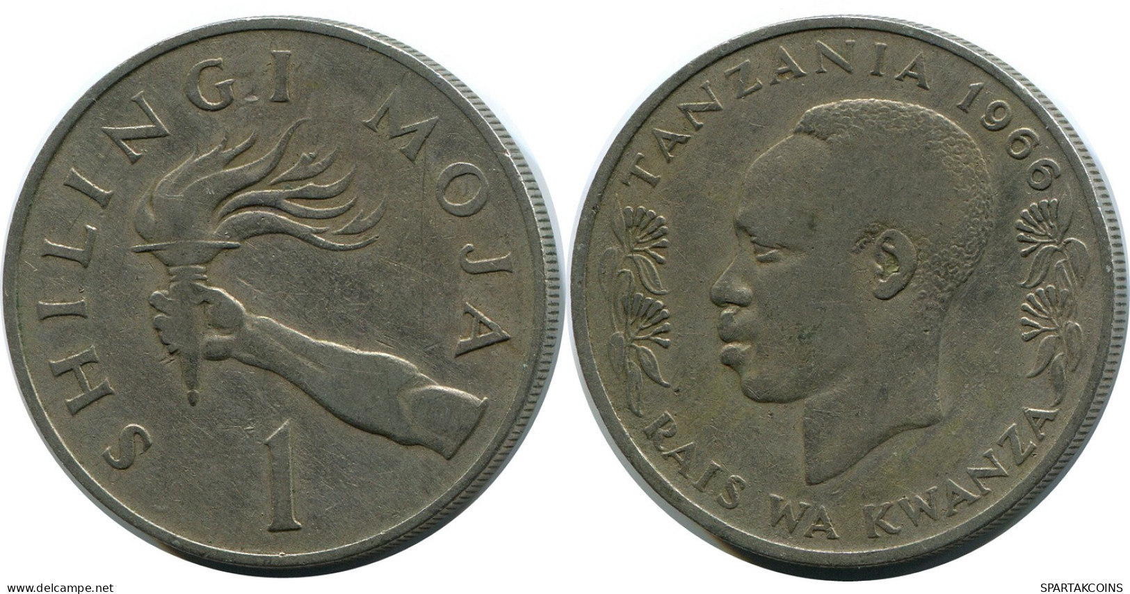 1 SHILLING 1966 TANZANIA Moneda #AR853.E - Tansania