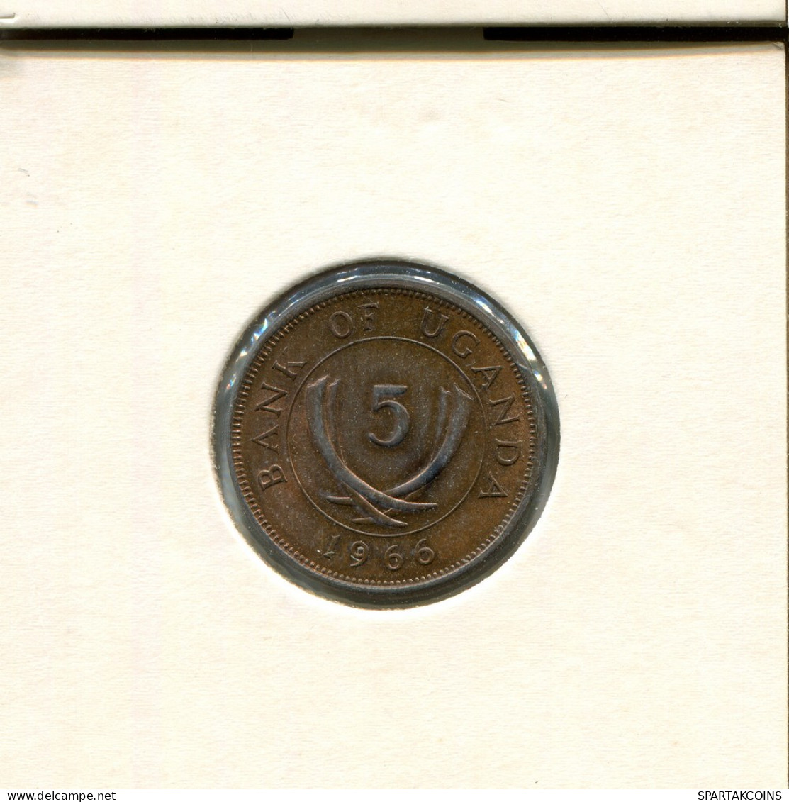 5 CENTS 1966 OUGANDA UGANDA Pièce #AR478.F - Uganda