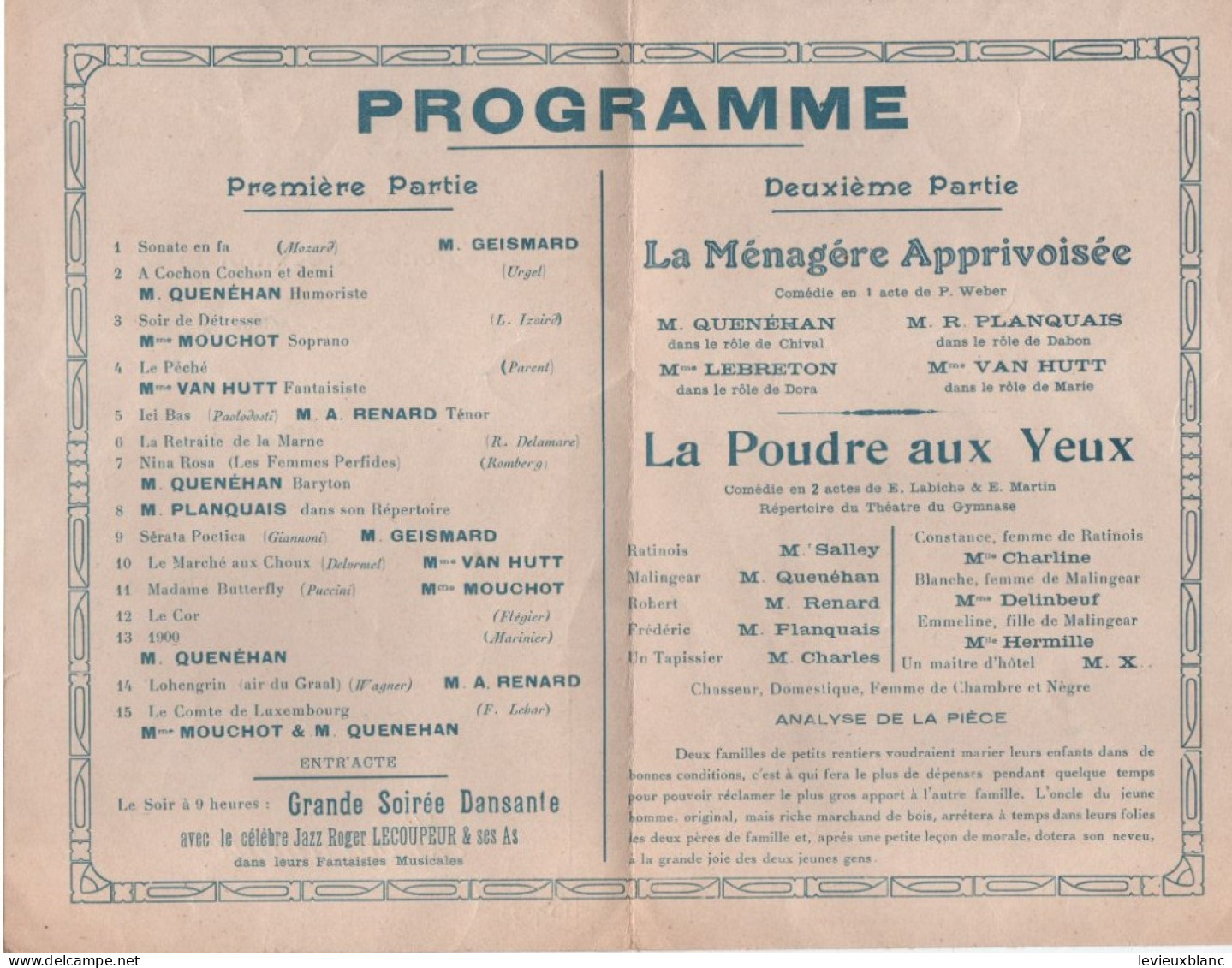 Militaria/Programme / Union Nationale Des Combattants/Section De Petit-Couronne/Les Grillons Rouennais//1935  PROG362 - Programma's