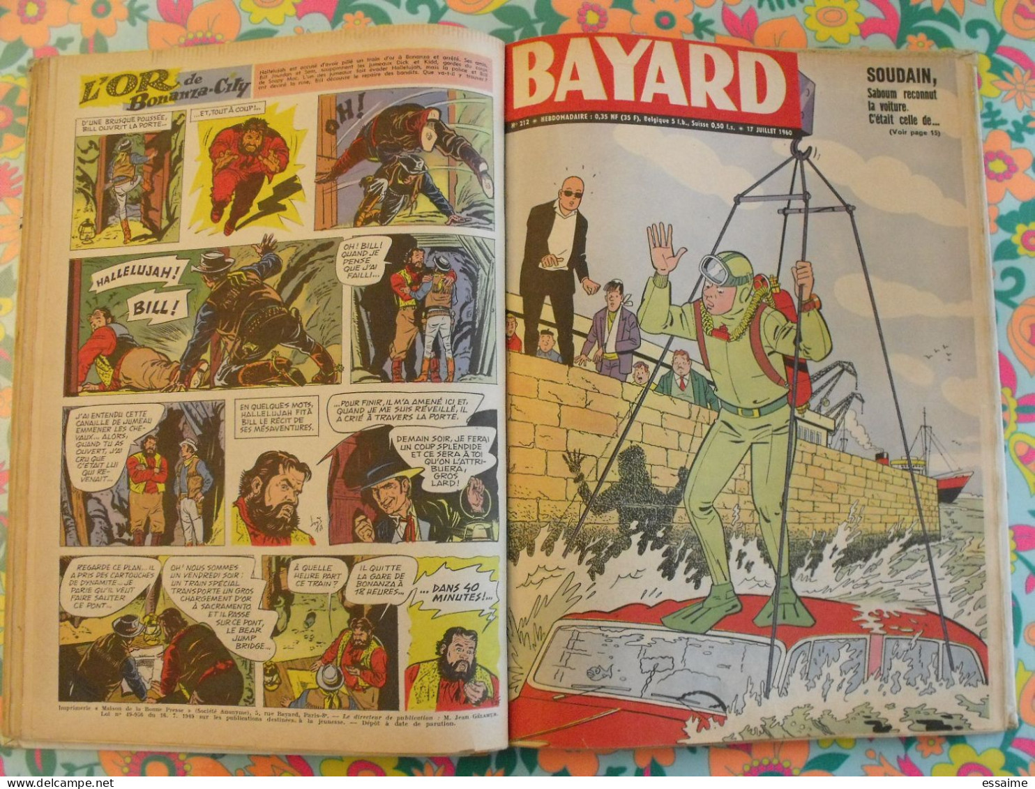 recueil BD Bayard 1960 n° 206 à 218. ribera  van dam chakir  loÿs. tony sextant bill jourdan bob morane. à redécouvrir