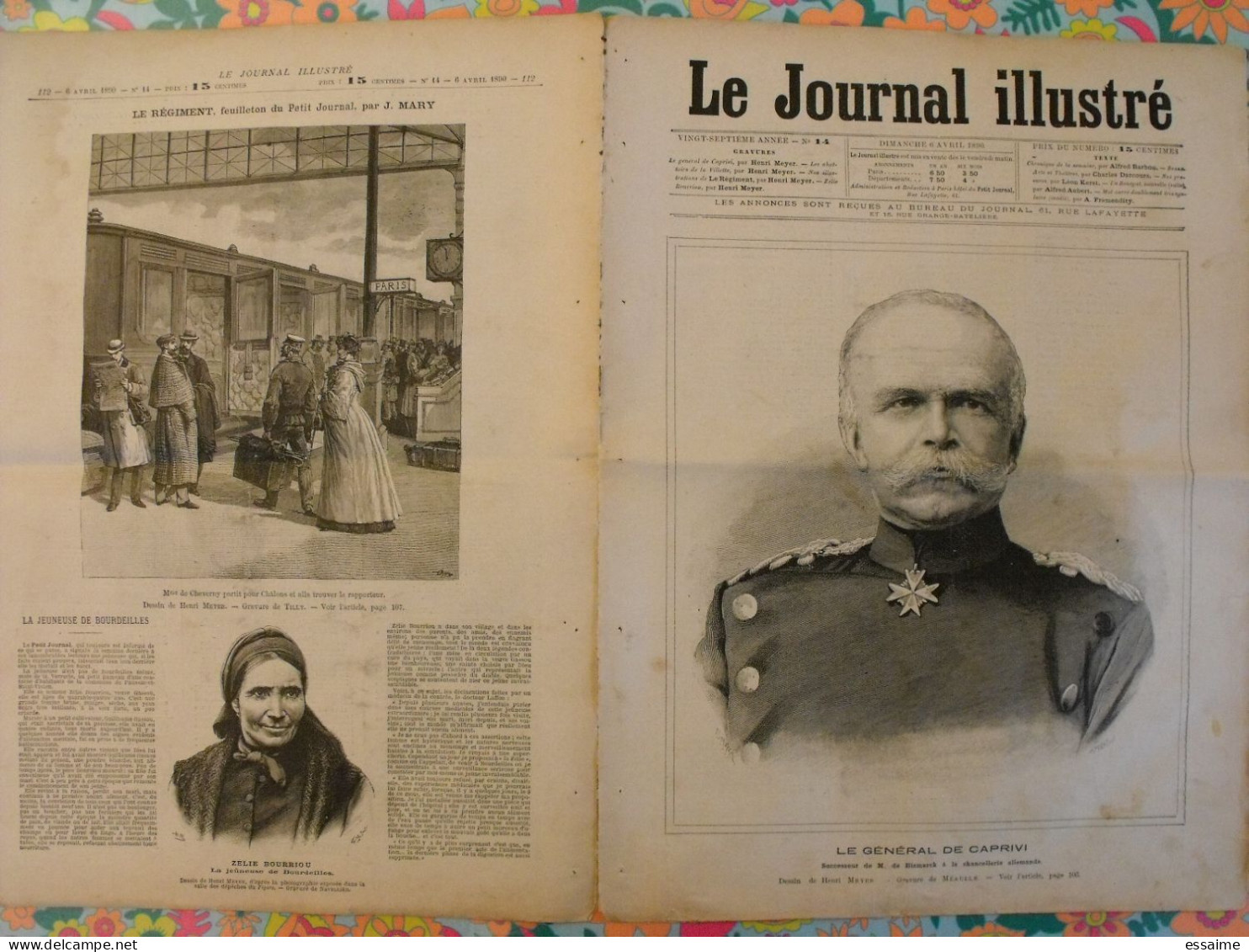 Revue Le Journal Illustré N° 14 De 1890. Général De Caprivi. Abattoirs De La Villette. Actualités époque - Magazines - Before 1900