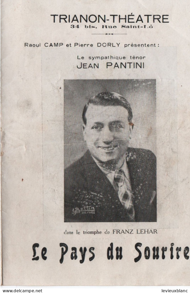 Théâtre/Programme / Le Pays Du Sourire/ Franz LEHAR /TRIANON-THEATRE//1935  PROG363 - Programma's