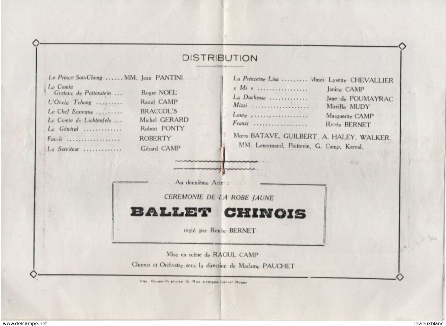 Théâtre/Programme / Le Pays Du Sourire/ Franz LEHAR /TRIANON-THEATRE//1935  PROG363 - Programmi