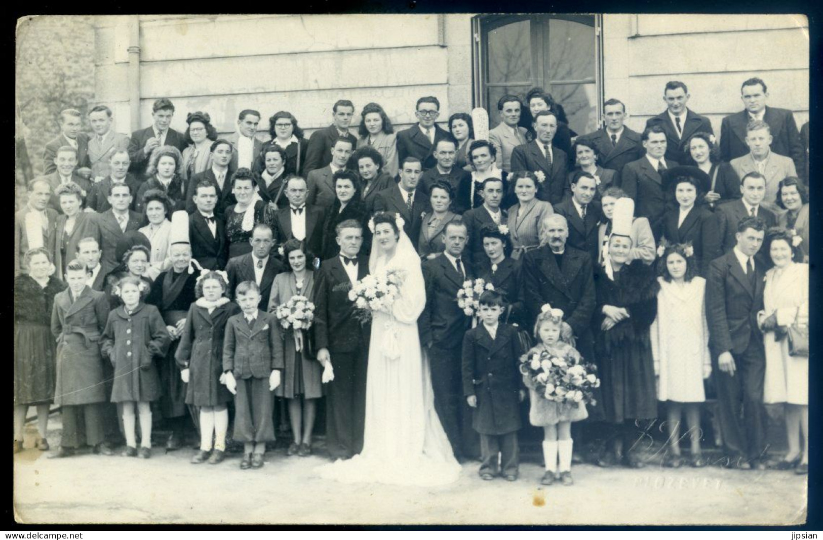 Cpa Carte Photo Du 29 Mariage Breton Coiffe Costume Breton Photographe A. Kerisit   Plozevet  LANR61 - Plozevet