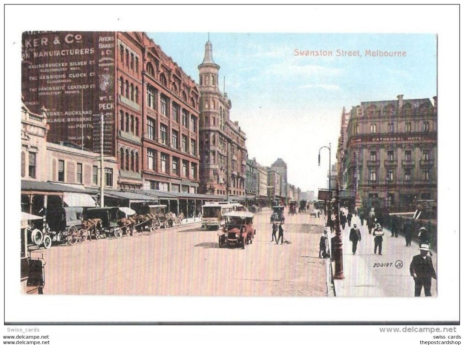 Melbourne CAR TRAM ETC ON Swanston Street AUSTRALIA Australie BUS UNUSED - Melbourne