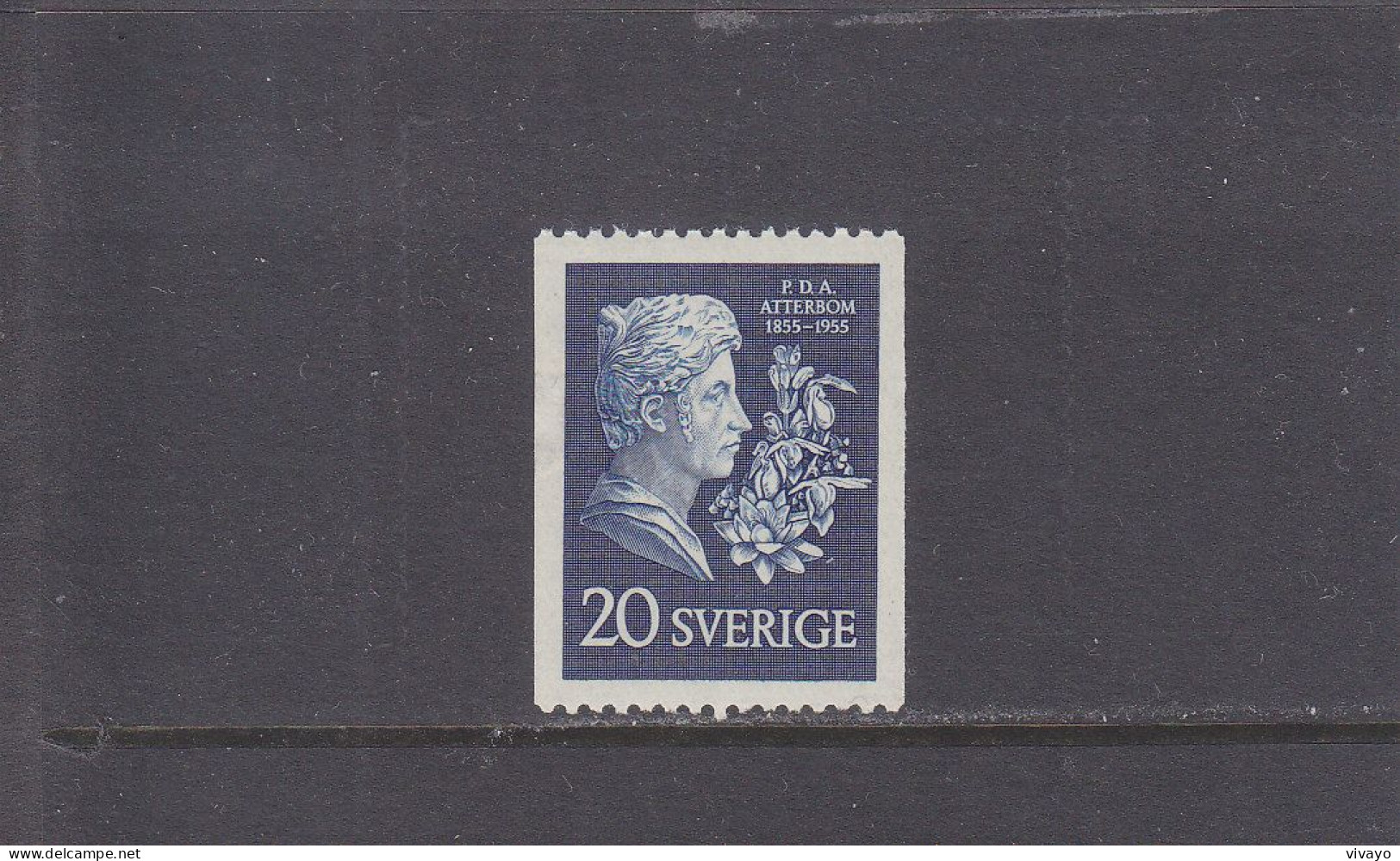 SUEDE - SWEDEN - SUECIA - SVERIGE - * / MLH - 1955 - P.D.A. ATTERBOM - FLOWERS , FLEURS     Yv. 404    Mi. 411 - Ungebraucht