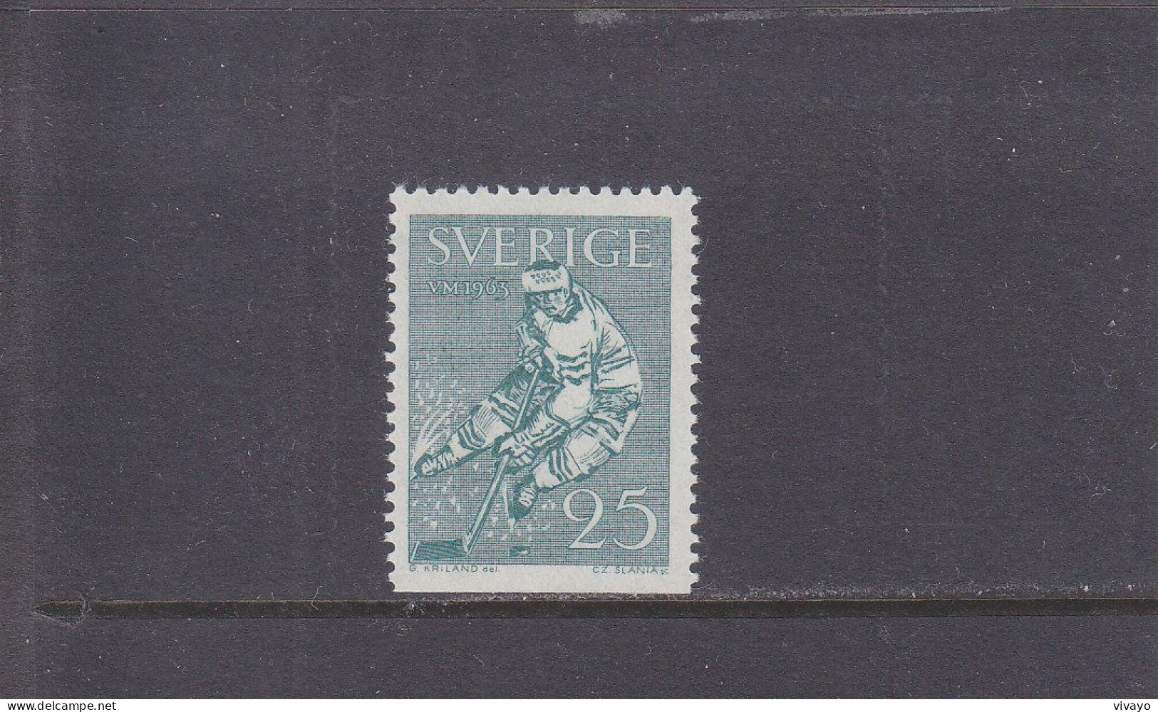 SUEDE - SWEDEN - SUECIA - SVERIGE - * / MLH - 1963 - ICE HOCKEY - HOCKEY SOBRE HIELO   Yv. 501   Mi. 502 - Ungebraucht