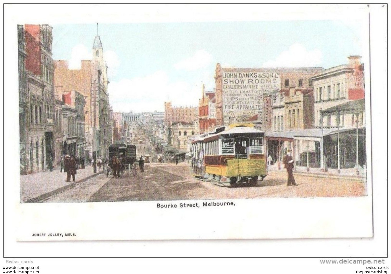 EARLY SUPERB TRAM MELBOURNE - BOURKE Street Victoria Australia UNUSED UNDIVIDED BACK - Melbourne