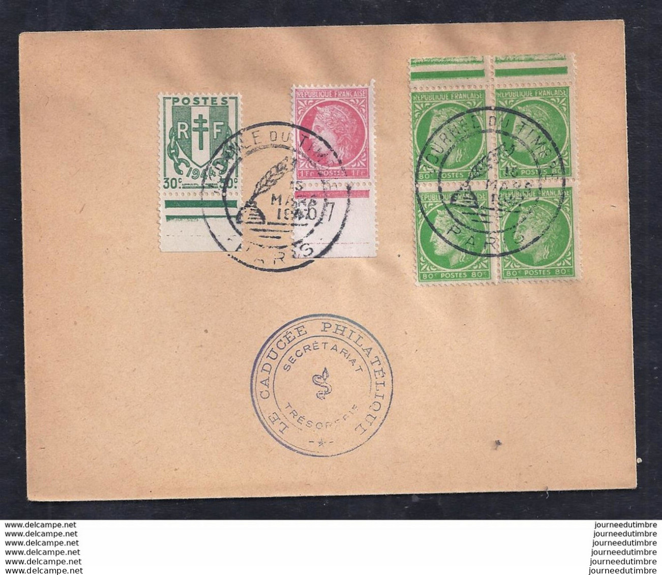 Enveloppe Locale Journee Du Timbre 1947 Paris Mazelin - Sonstige & Ohne Zuordnung