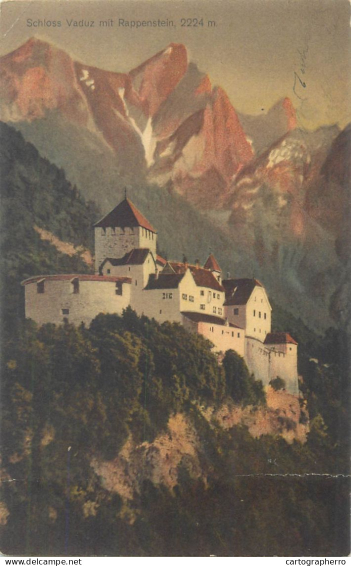 Postcard Switzerland Schloss Vaduz Mit Rappenstein - Stein