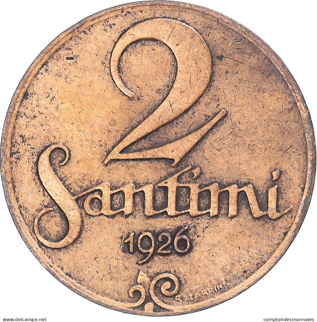 Monnaie, Lettonie, 2 Santimi, 1926 - Estonia