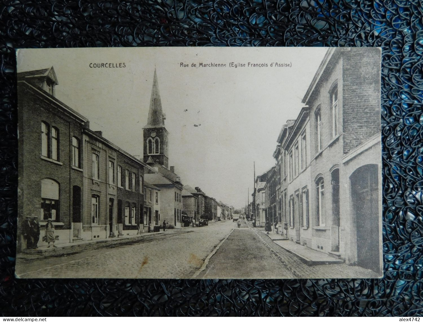 Courcelles, Rue De Marchienne (église François D'Assise) 1925 (X17) - Courcelles