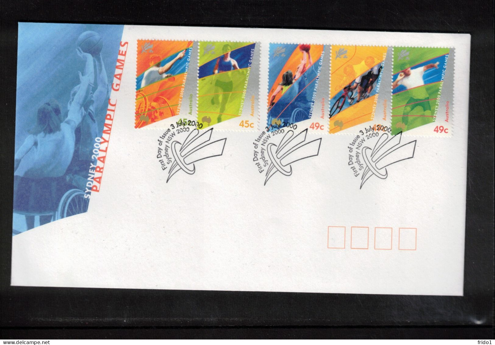 Australia 2000 Paralympic Games Sydney FDC - Eté 2000: Sydney - Paralympic