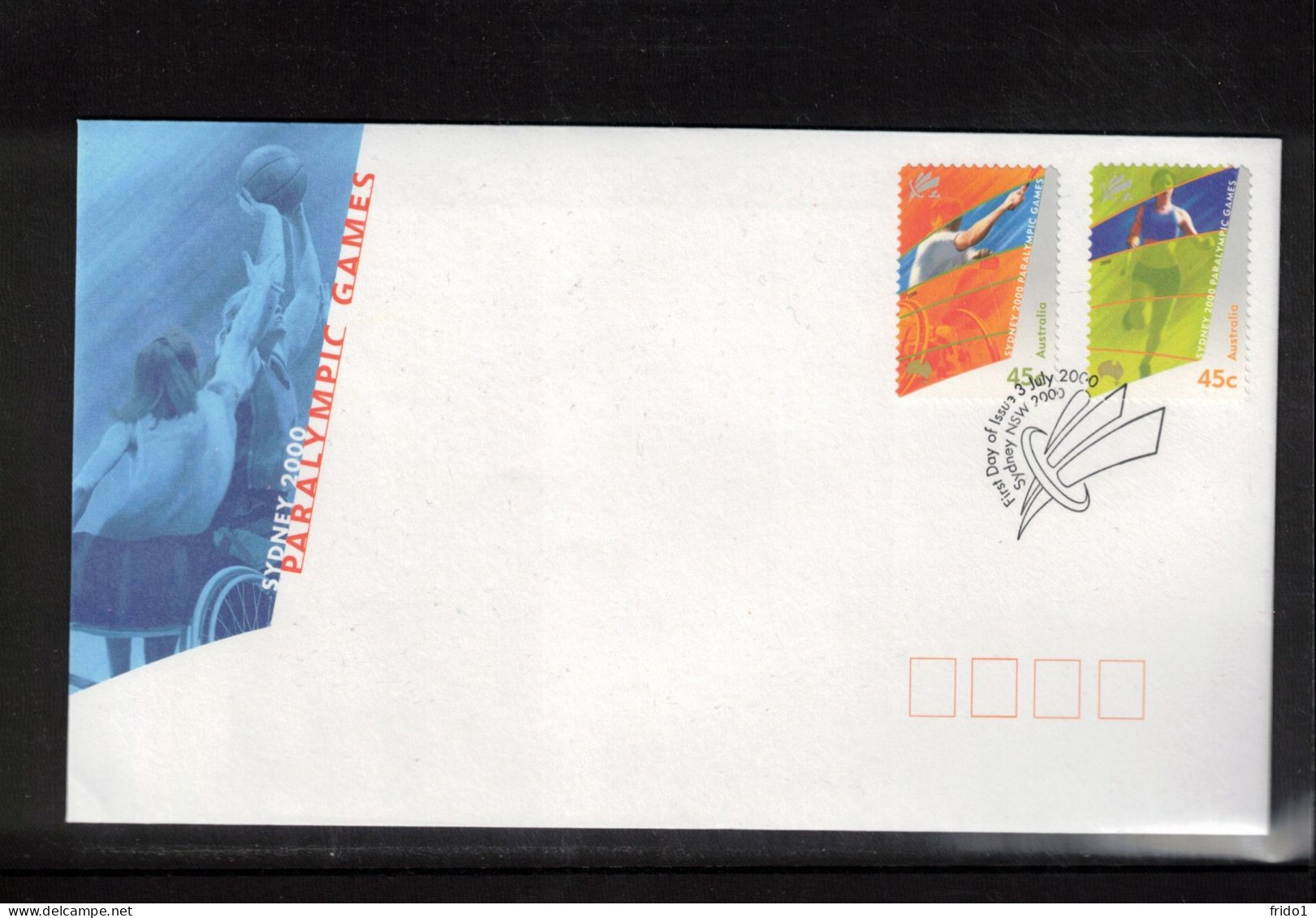 Australia 2000 Paralympic Games Sydney Selfadhesive Stamps FDC - Estate 2000: Sydney - Paralympic