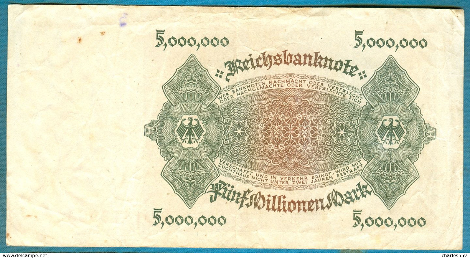 5000000 Mark 1.6.1923 Serie B - 5 Mio. Mark