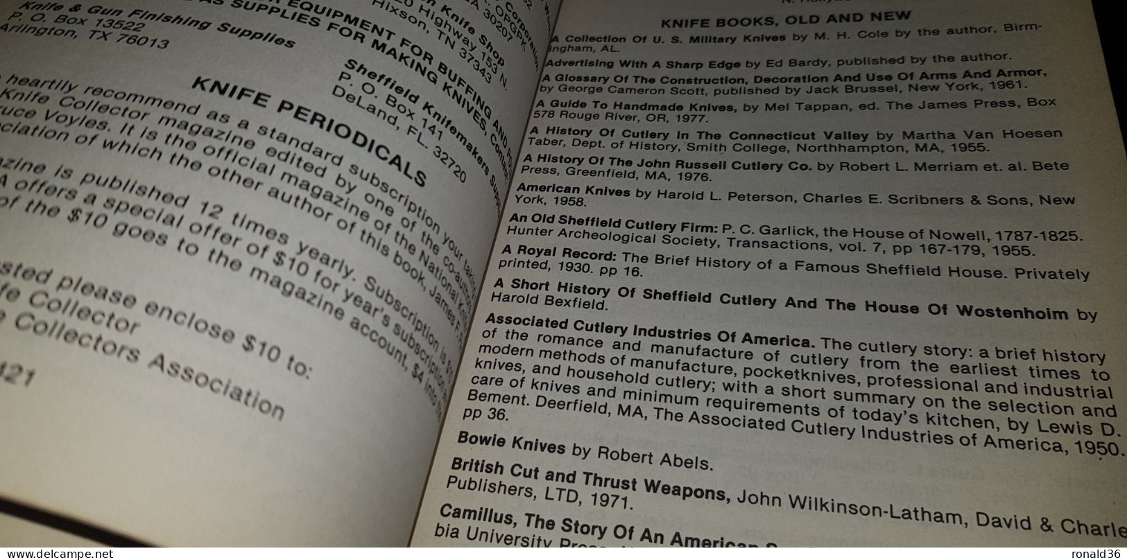 LIVRE Couteau De Poche Canif COLLECTOR KNIVES Rémington Case Cattaraugus Brand Ka Bar Kissing Crane Landers Never Dull - Books On Collecting